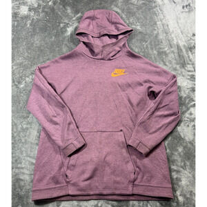 Nike Hoodie Womens XL Purple Tech Fleece Lined‎ Long Sleeve Funnel Neck Pullover